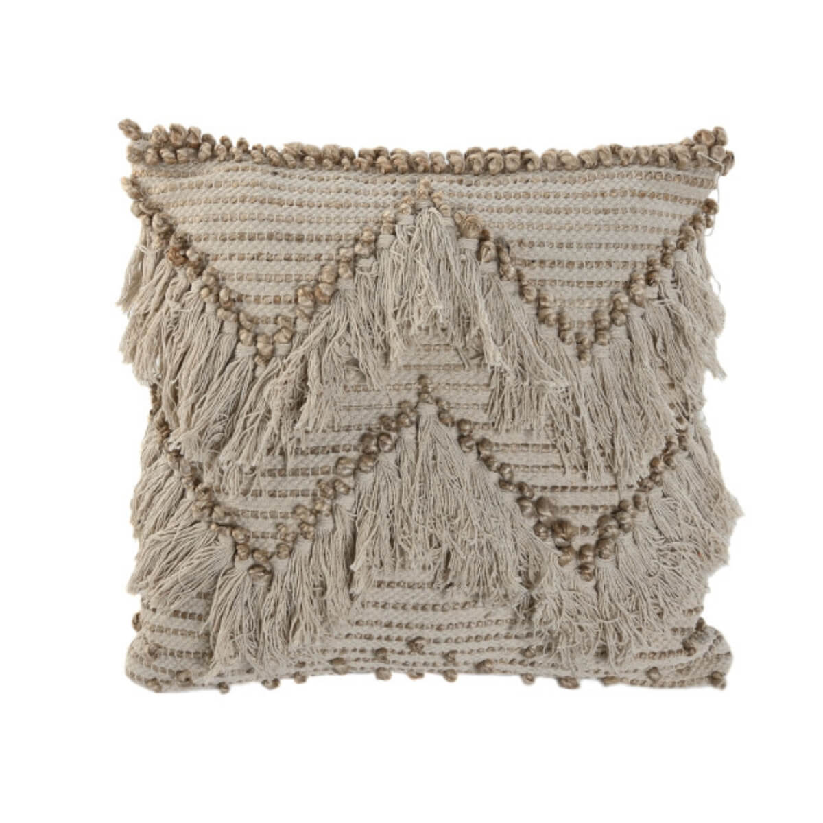 COJIN ALGODON YUTE FLECOS 45X45X5CM