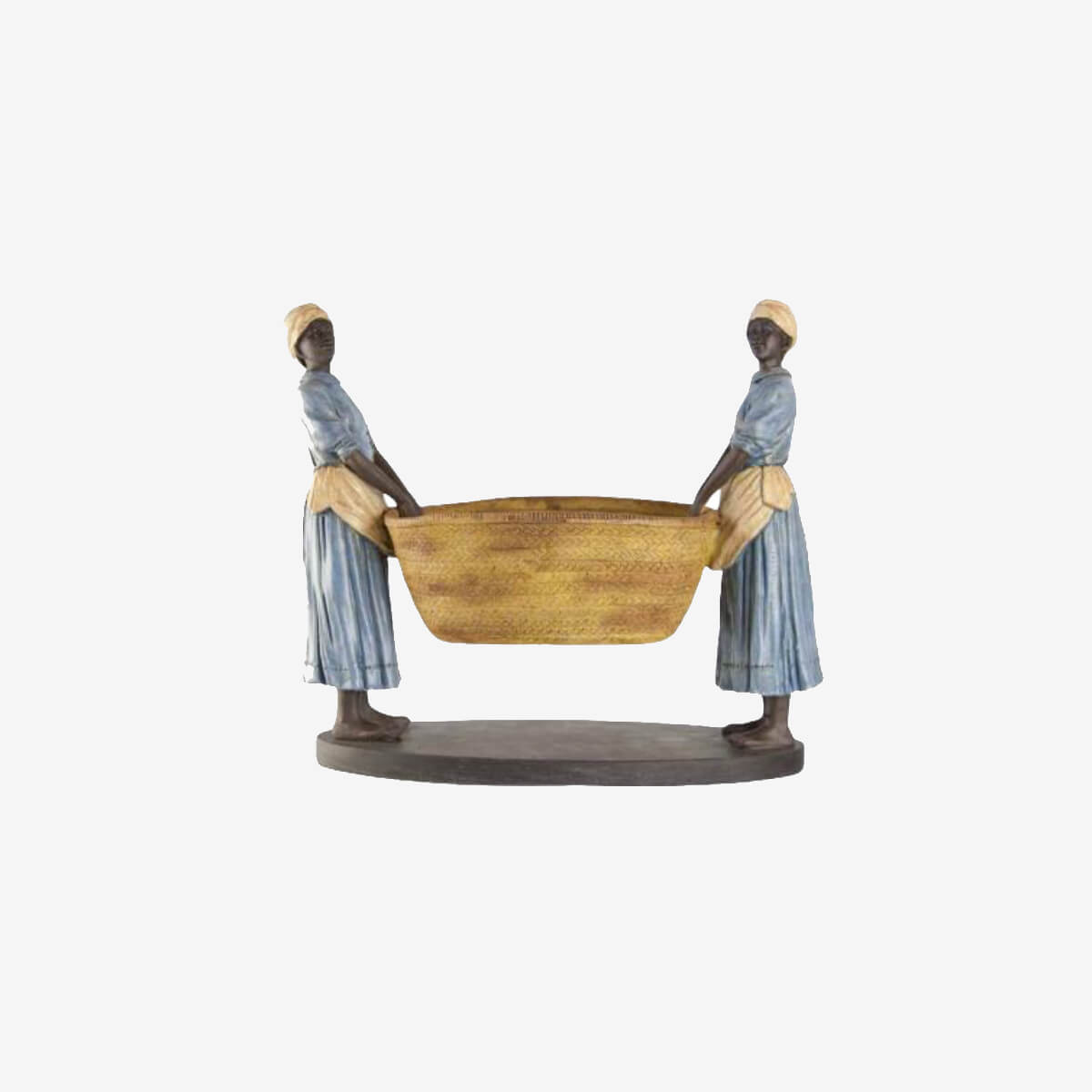 FIGURA DECORATIVA SEÑORAS AFRICANAS 25.5X10X23CM - Imagen 4