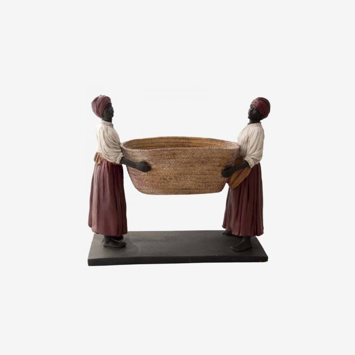 FIGURA DECORATIVA SEÑORAS AFRICANAS 25.5X10X23CM - Imagen 2