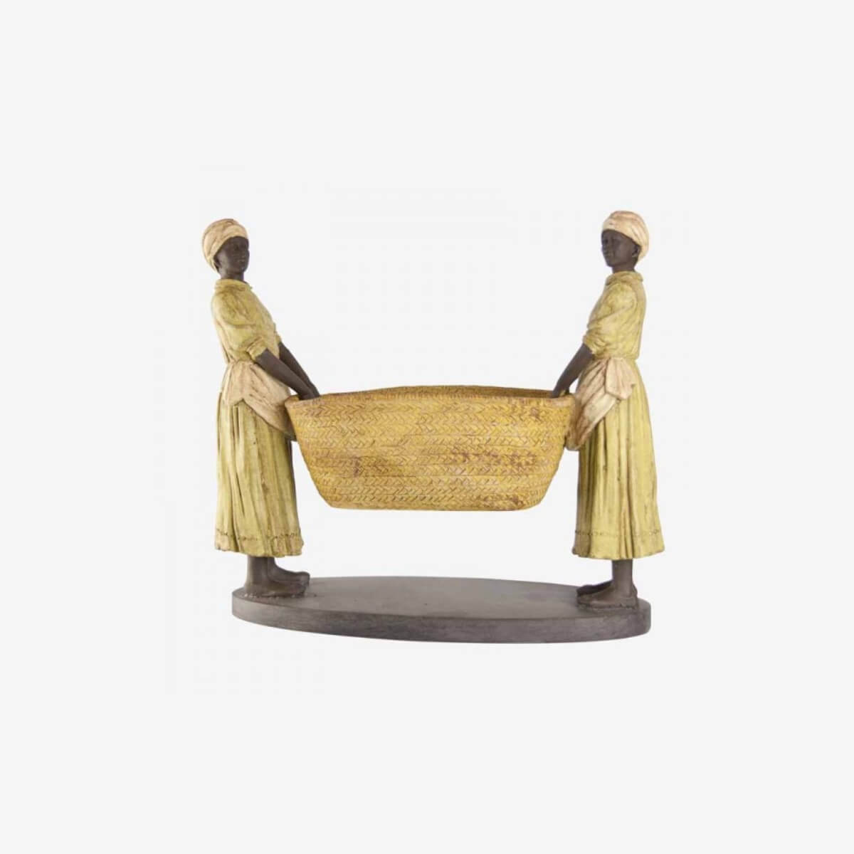 FIGURA DECORATIVA SEÑORAS AFRICANAS 25.5X10X23CM - Imagen 3