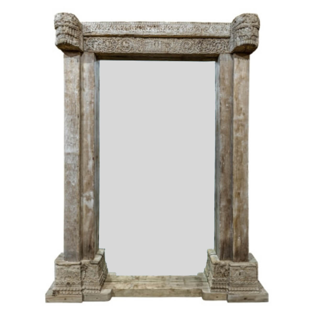 ESPEJO ANTIGUO NATURAL 150X18X120CM