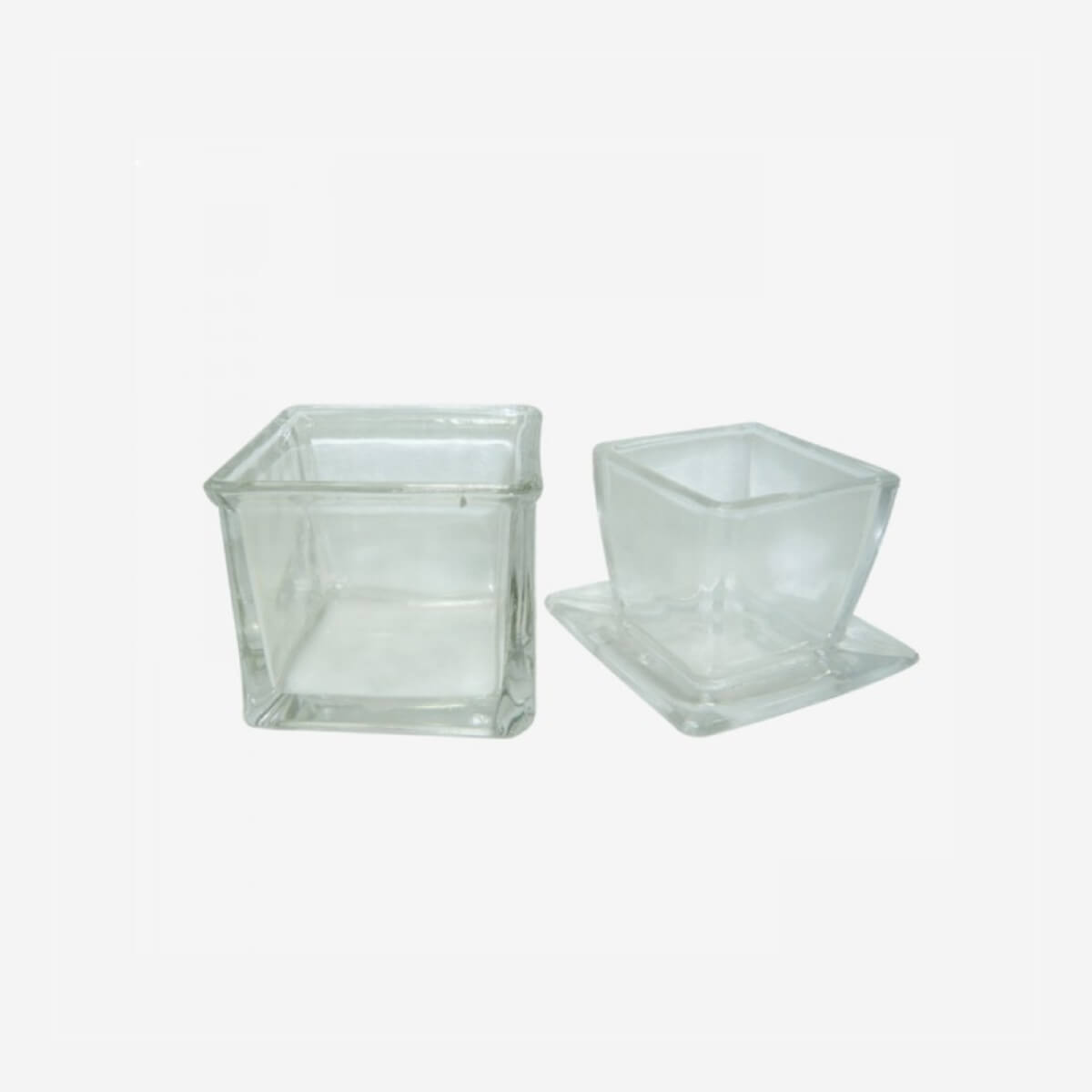 CAJA CRISTAL CON TAPA 9X9X14,5CM