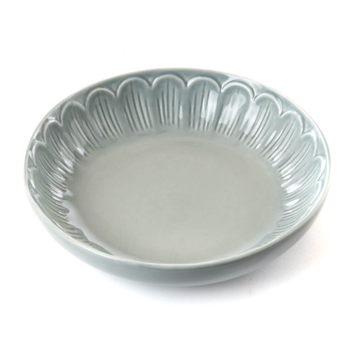 PLATO PETALE GRIS 23X23X5CM