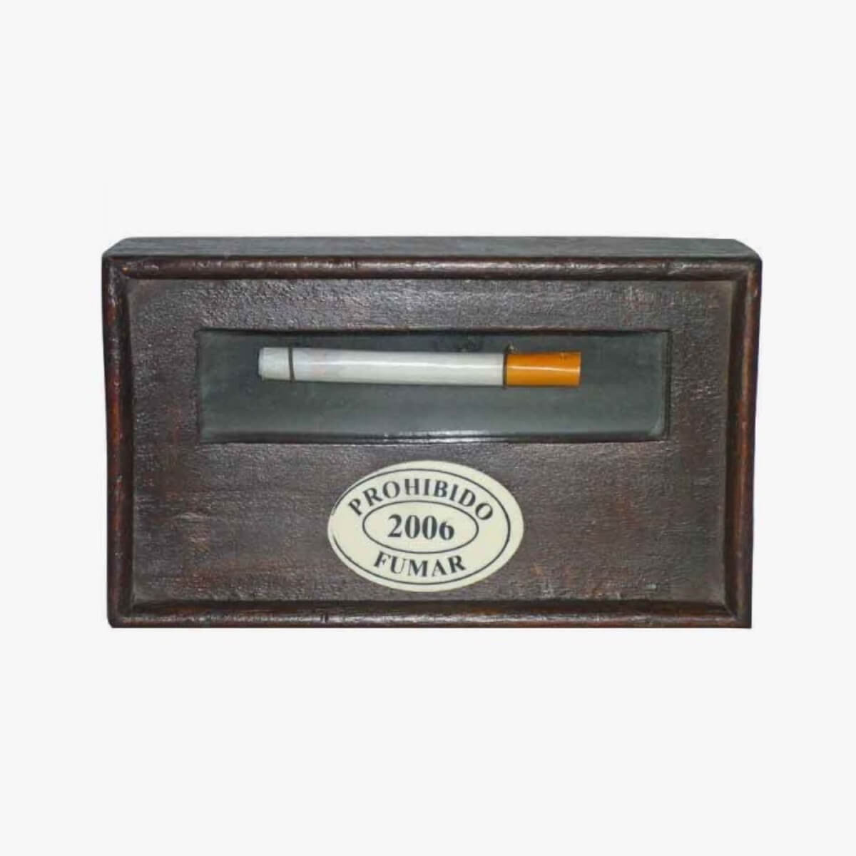 CARTEL PROHIBIDO FUMAR 2006 15X4X8CM