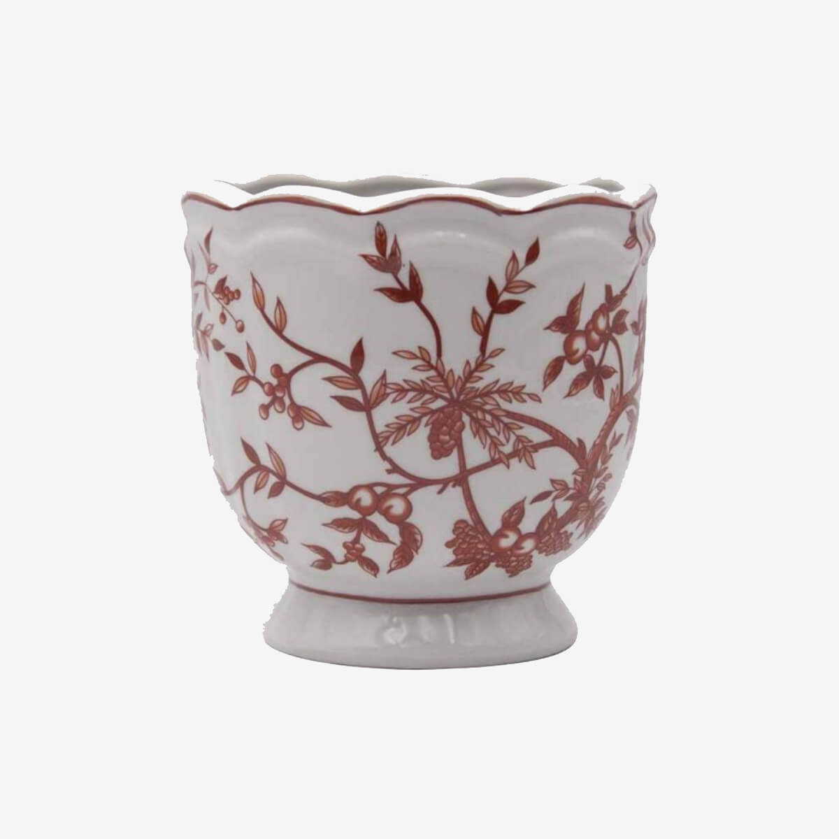 JARDINERA REDONDA RAMAS FRUTAS 16X16X16CM