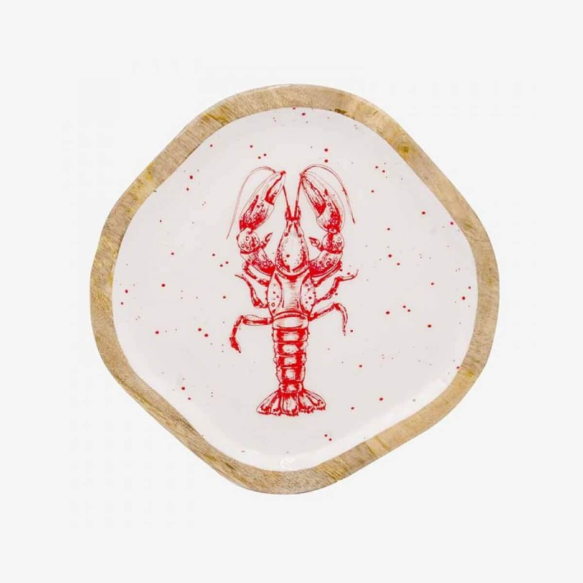 BANDEJA IRREGULAR LANGOSTA 26X26X2CM