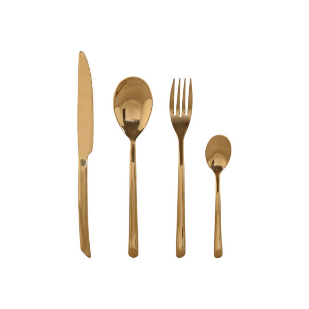 CUBERTERIA SET/16 INOX. DORADO 1,8X0,8X23,5CM