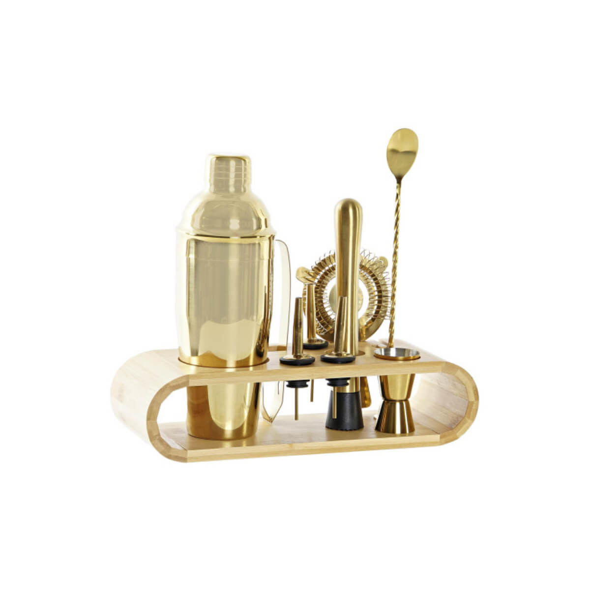 COCTELERA SET/9 BAMBU INOX 9X9X25CM